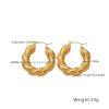 O1CN01xqhXcb25wjbr96ScW_3529117591-0-cib.jpg Stainless Steel Twist Hoop Earrings 736160278323