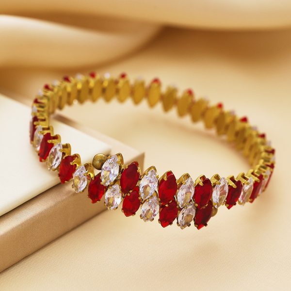 O1CN01xsf0hm25wjTEMcYi8_3529117591-0-cib.jpg Stainless Steel Zirconia Adjustable Bangle 774550893429