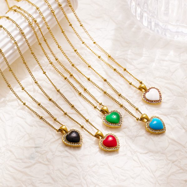 O1CN01xxM51Q25wjRXPxDhU_3529117591-0-cib.jpg Stainless Steel Enamel Heart Necklace 755219394918