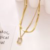 O1CN01y2gi7v25wjRWLrL0f_3529117591-0-cib.jpg Stainless Steel Zirconia Double Layer Necklace 754852880311