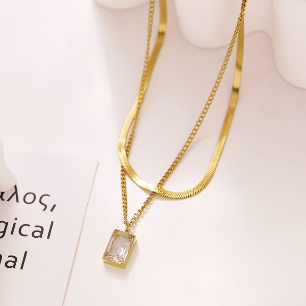 O1CN01y2gi7v25wjRWLrL0f_3529117591-0-cib.jpg Stainless Steel Zirconia Double Layer Necklace 754852880311