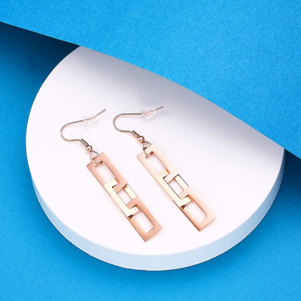 Stainless Steel Bar Drop Earrings 650572859443
