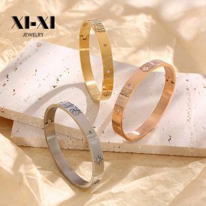 Stainless Steel Star Bangle 649659474028