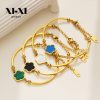 O1CN01z71OL725wjbrFUuJU_3529117591-0-cib.jpg Stainless Steel Lucky Flower Bracelet 874886563455