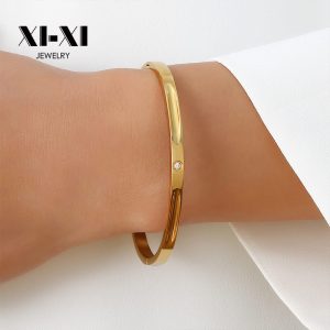 Stainless Steel Oval Bangle 916154683343