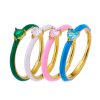 Stainless Steel Heart Enamel Ring 1053225333502